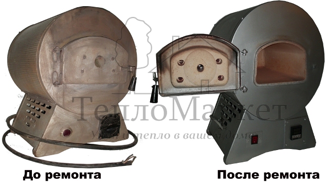 Муфельная печь ПМ8 до и после ремонта