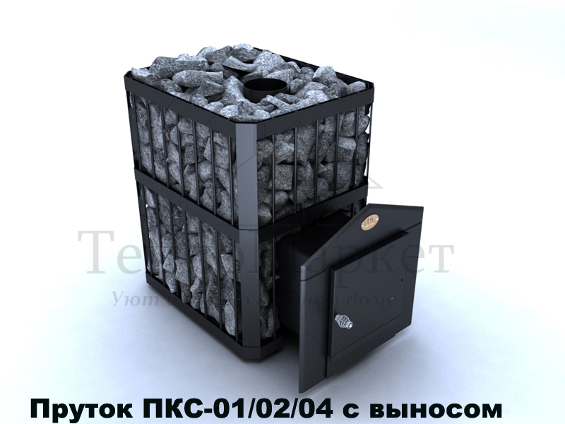Стандартная дровяная печь-каменка Новаслав Пруток без выносного канала